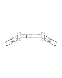 Paarsgewijze bevestiging voor hout | aluminium | PVC deur - Schuine greep (2 st)