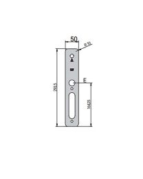 Zwarte onderplaat 50mm voor XS One