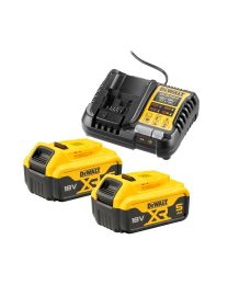 Batterijpack 18V | 2 x 5.0 Ah accu's + XR multilader DCB1104P2