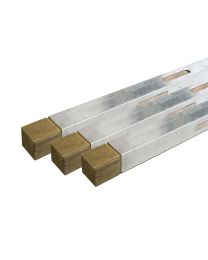 Reilat met hout - 3 meter (Aluminium)