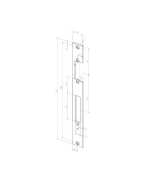 Vlakke voorplaat Profix 2 '71135-01' met R.H. - 250 x 24 mm