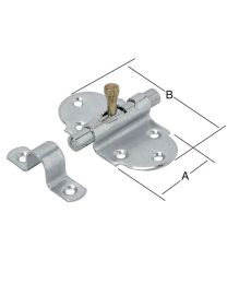 Veergrendel - 40 x 75 x 1,5 mm (Verzinkt)