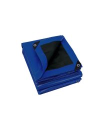 Afdekzeil 140 g/m² (Blauw/zwart)
