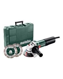 Haakse slijper WEQ 1400-125 (+ 2 x dia in koffer)