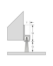 Borstelprofiel 'IBS-31' - 300 cm (Aluminium)