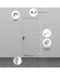 Set Invisidoor 2.0 In incl. 3 Neo S5 (Mat chroom)