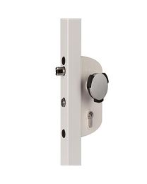 Kindvriendelijk opbouw zwembadslot voor 40 mm vierkant profiel (RAL 9010 Zuiver wit (Reinwit))