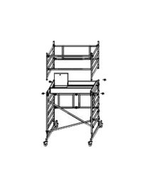 Plooibare stelling PS01A - werkhoogte 3850 mm