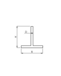 Aluminium T-profiel