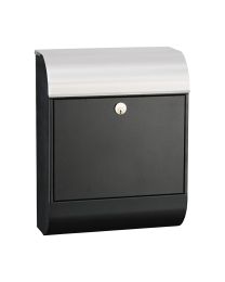 Brievenbus 'Mefa Pearl № 872' met inox klep (Zwart)