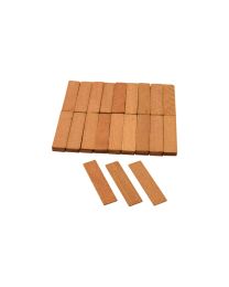 Houten kaleerblokjes - 80 x 20 x 2 mm (Rood - 100 st)