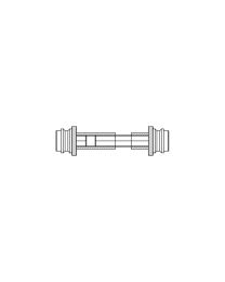 Paarsgewijze bevestiging voor hout | aluminium | PVC deur - Rechte greep - Ø21 mm