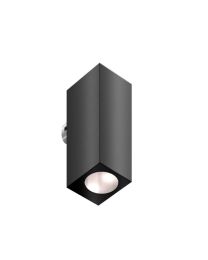 Kubusvormige wandverlichting CUBE 230V (RAL 9005)