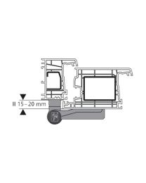 Scharnier KT-V 6R - 15-20 mm - Stukverpakking (RAL 9011 Grafietzwart)