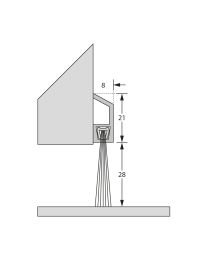 Borstelprofiel 'IBS' - 300 cm (Aluminium)