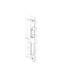 Vlakke voorplaat Profix 2 '60B35-01' met R.H. - 250 x 25 mm