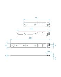 Raamanker 5VKA218 voor PVC raamprofielen - 25 mm