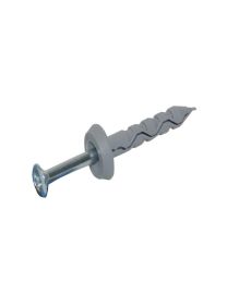 Slagschroefnagel met kraagplug - Ø8 x 40 mm (Elektrolytisch verzinkt + Nylon)