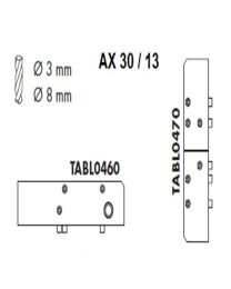 Boormal voor horizontale zijde Titan AX 30/13 mm