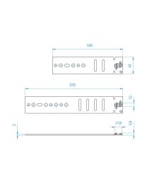 Raamanker 5MSA103 voor PVC en aluminium raamprofielen - 43 mm