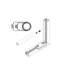 Tussenprofiel rond voor hor - 6 m (Wit)