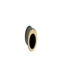 Inkapring ‘Onda’ 25 x 18 mm (Mat chroom)