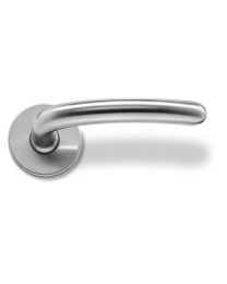 Deurklink 1060 V+DR op ovale rozas (Inox)