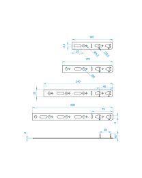 Raamanker 5BLD voor houten raamprofielen - 25 mm