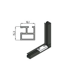 Profiel voor hor - 6 m (Alu RAL9005 Zwart)