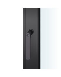 Rozetloze raamkruk 1289 alu zwart C35