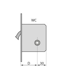 WC-Haakslot 1620 WC 55E 24mm RH Z