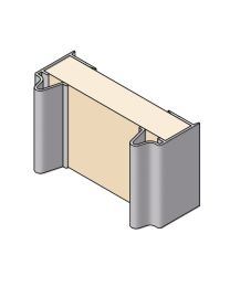 Greepprofiel doorzet aluminium per 6 meter (Zilver)