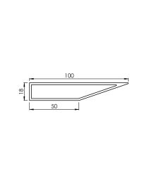 Afgeschuinde reilat (Aluminium)