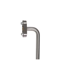 L-raamkruk op ovale metalen rozet (Inox AISI 304)