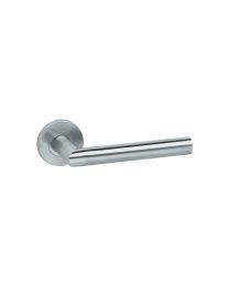 Deurklink op rozet 'Tria' zonder sleutelrozet - Inox (Set)