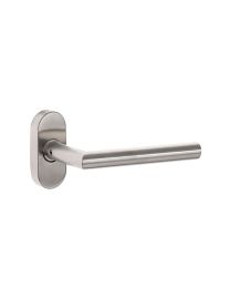 L-klink 90° gelast met ovale rozas - 16 mm (Inox)