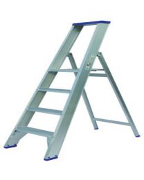 Trapladder met platform - 4 treden