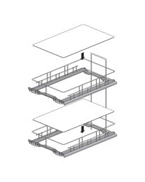 Cargo IQ-90° inlegplank transparant 300