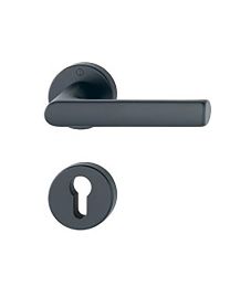 Binnendeurklink met profielcilinder sleutelrozetten Hamburg (F9714M)