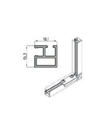 Profiel voor hor - 6 m (Alu wit)