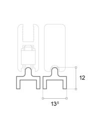 Loopprofiel № 520.238 - 1 meter (Zilver)