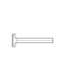 Enkelvoudig doorgaande bevestiging voor hout | aluminium | PVC deur - Rechte greep