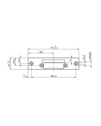 Vlakke voorplaat DAG 110x25mm 61B35 L/R Profix2 (Inox)