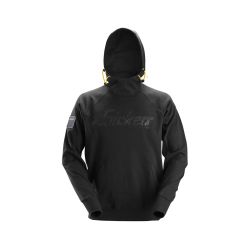 Hoodie 2881 met Snickers logo (Zwart melange)