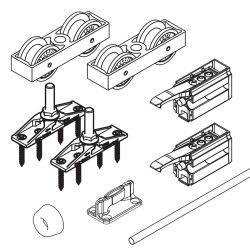 Garnituur set ‘Junior 80/Z’ + 2 stops exclusief rail voor enkele deur