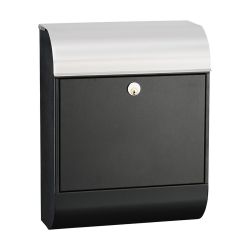 Brievenbus 'Mefa Pearl № 872' met inox klep (Zwart)
