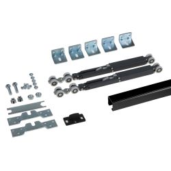 Schuifdeurgarnituur Easy Slide - met 2 softclose (Zwart)