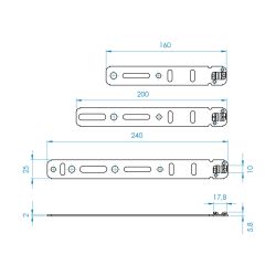 Raamanker 5MSA164 voor aluminium raamprofielen - 25 mm