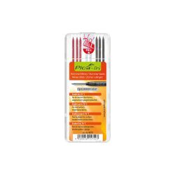 Pica Dry refill set waterbestendig - 8 stuks (grafiet, rood,wit)
